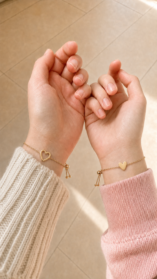 Passendes Paar Herz-Armbänder
